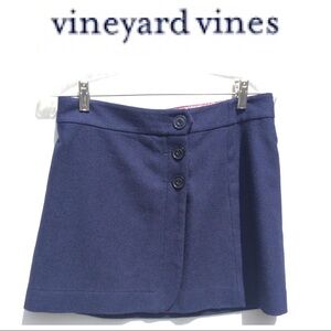VINEYARD VINES mini skirt 2 XS blue button wool